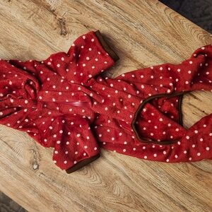 Source Unknown Red Polka Dot Dog Onesie